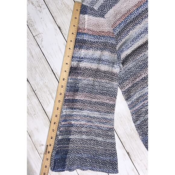 Avenue Striped Knit V-Neck Flared Sleeve Sweater 14/16 - Picture 5 of 9